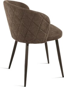 Sedia imbottita in tessuto Marrone e sruttura in metallo RUMBLE 2 sedie