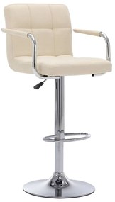 Sedia Da Bar Crema İn Tessuto /