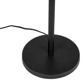 Lampada da terra moderna nera con paralume nero 45 cm - Simplo