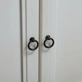 Mobile bagno a terra 75 bianco decape con lavabo e specchio Romantica