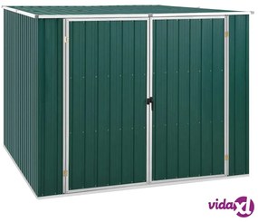 vidaXL Capanno da Giardino Verde 195x198x159 cm in Acciaio Zincato