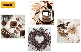 Set di quadri – Natura morta di caffè