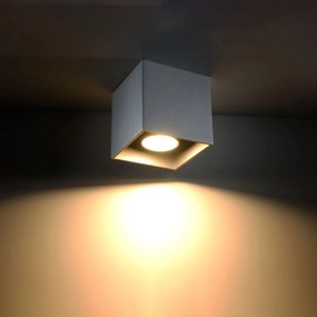 Plafoniera da Soffitto in Alluminio QUAD 1 GU10 Grigia da Interno