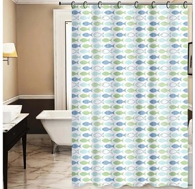 Tenda doccia TORO PREMIUM 178x199 cm blu/verde