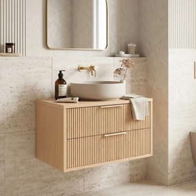 Mobile bagno sotto lavabo Rea Mono 80cm Beige