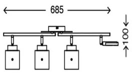 Briloner 3305-047 - Faretto LED GLAM 4xLED/4,5W/230V