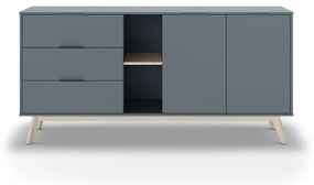 Cassettiera verde polveroso 165x80x40 cm Pisco – Marckeric