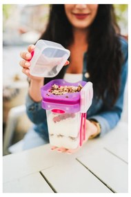 Vasetto di yogurt con posate 2 pezzi Push&amp;Push - Vialli Design