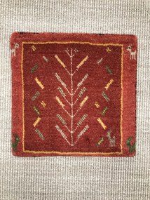 Gabbeh Tappeto persiano 40 x 40 Rosso (Iran) Annodato A Mano