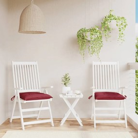 Cuscini Per Pallet 2 Pz Rosso Vino 50x50x7 Cm Tessuto Oxford /