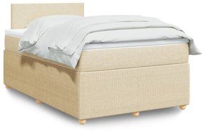 Giroletto A Molle Con Materasso Crema 120x200 Cm İn Tessuto /