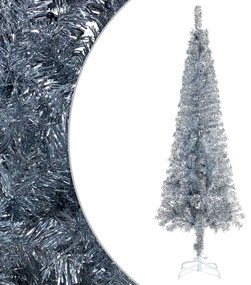 Albero di Natale Sottile Argento in diverse misure, 180 cm