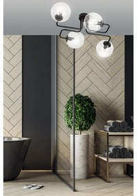 Lampadario da Soffitto BRENDI 4 in acciaio e vetro 4xE14 Colore delle Sfere Trasparente