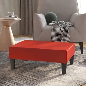 Poggiapiedi Rosso Vino 78x56x32 Cm İn Similpelle /