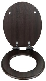 WENKO 22015100-WC sedile WC WENGE 35,5x42,5 cm marrone/argento