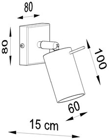 Faretto nero 8x10 cm Etna – Sollux