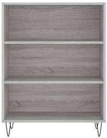 Credenza grigio sonoma 69,5x32,5x180 cm legno multistrato