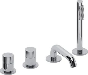 Rubinetto per vasca getto laminare cristallino Loop k cromo spazzolato