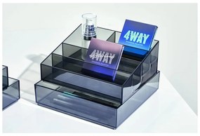 Organizzatore da bagno nero opaco per cosmetici in plastica riciclata Nail Station - iDesign