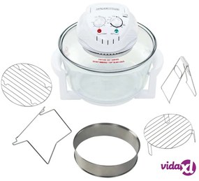 vidaXL Forno Alogeno a Convezione con Anello di Estensione 1400 W 17 L