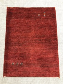 Gabbeh Tappeto 120x80 Rosso (Iran) Annodato A Mano