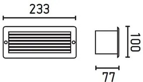 FARO 71480 - Applique da esterno ESCA 1xE27/40W/100-240V IP44