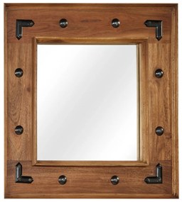 Specchio İn Legno Massello Di Acacia 50x50 Cm /