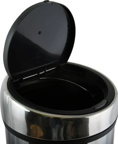 Cestino per la spazzatura color argento lucido in acciaio touch 30 l – MSV