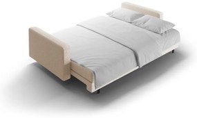 Divano beige allungabile/con contenitore con rivestimento in bouclé 222 cm Bali – Cosmopolitan Design