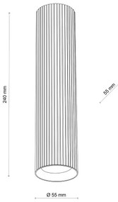 Faretto TUNE L 1xGU10/10W/230V 24 cm marrone
