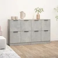 Credenze 2 pz Grigio Cemento 60x30x70 cm in Legno Multistrato cod mxl 67888