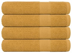 Asciugamani Per Sauna 4 Pz Oro 80x200 Cm 360 G/m² 100% Cotone /