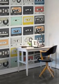 Rebel Walls Carta da parati panoramica Mixed Tape