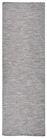 Tappeto Da Esterni A Tessitura Piatta 80x250 Cm Marrone E Blu /