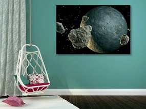 Quadro su tela – Meteoriti intorno al pianeta