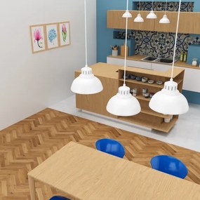 Lampadario a sospensione con filo SVEN 3xE27/15W/230V bianco