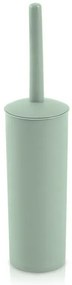 Scopino wc da appoggio verde acqua in plastica con portascopino