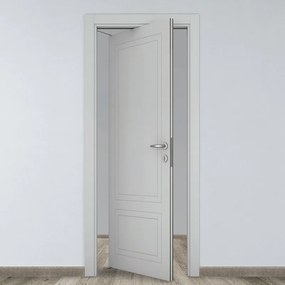 Porta tamburata rototraslante Nobel grigio L 70 x H 210 cm sinistra