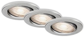 Briloner 7144-039-Set 3xLED Lampada da incasso per bagno 1xGU10/4W/230V IP23