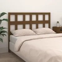 Testiera per Letto Miele 185,5x4x100 cm Legno Massello di Pino 818938