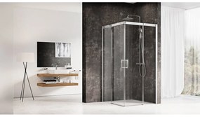 Ravak Matrix box doccia 100x100 cm quadrato satinato opaca/vetro trasparente 1WVAAU00Z1