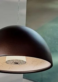 Flos Skygarden Small Lampada 40 cm sospesa a luce diffusa interno in gesso vetro opalino e cupola Ruggine