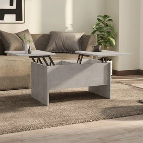 Tavolino salotto grigio cemento 80x50x42,5 cm legno multistrato