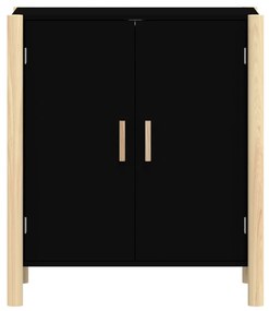 Credenza nera 62x38x70 cm in legno multistrato