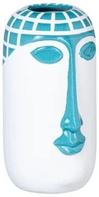 Vaso 14,5 x 13 x 24,5 cm Ceramica Azzurro Bianco