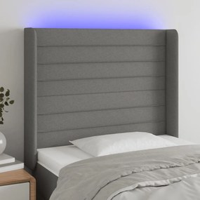 Testiera A Led Grigioscuro 103x16x118/128cm İntessuto /