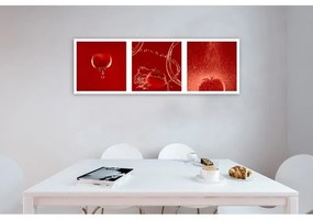 Quadro su tela, Pomodori rossi in acqua  Dimensioni 120x40