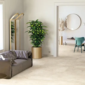 Piastrella da pavimento e rivestimento interno 122.2 x 122.2 cm Sp. 9 mm rettificato Colosseo in gres porcellanato opaco panna traffico medio (pei 2/5) R10 2.99 mq