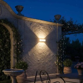Applique 2xE27 per esterni a Luce Diffusa IP65 Bianca - Serie Glow
