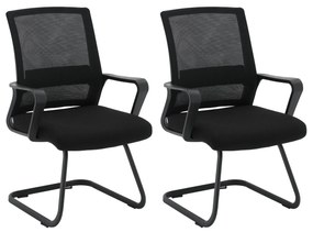 Set 2 Sedie Ufficio Ospiti per Riunioni Conferenza Sala d'attesa Visitatori